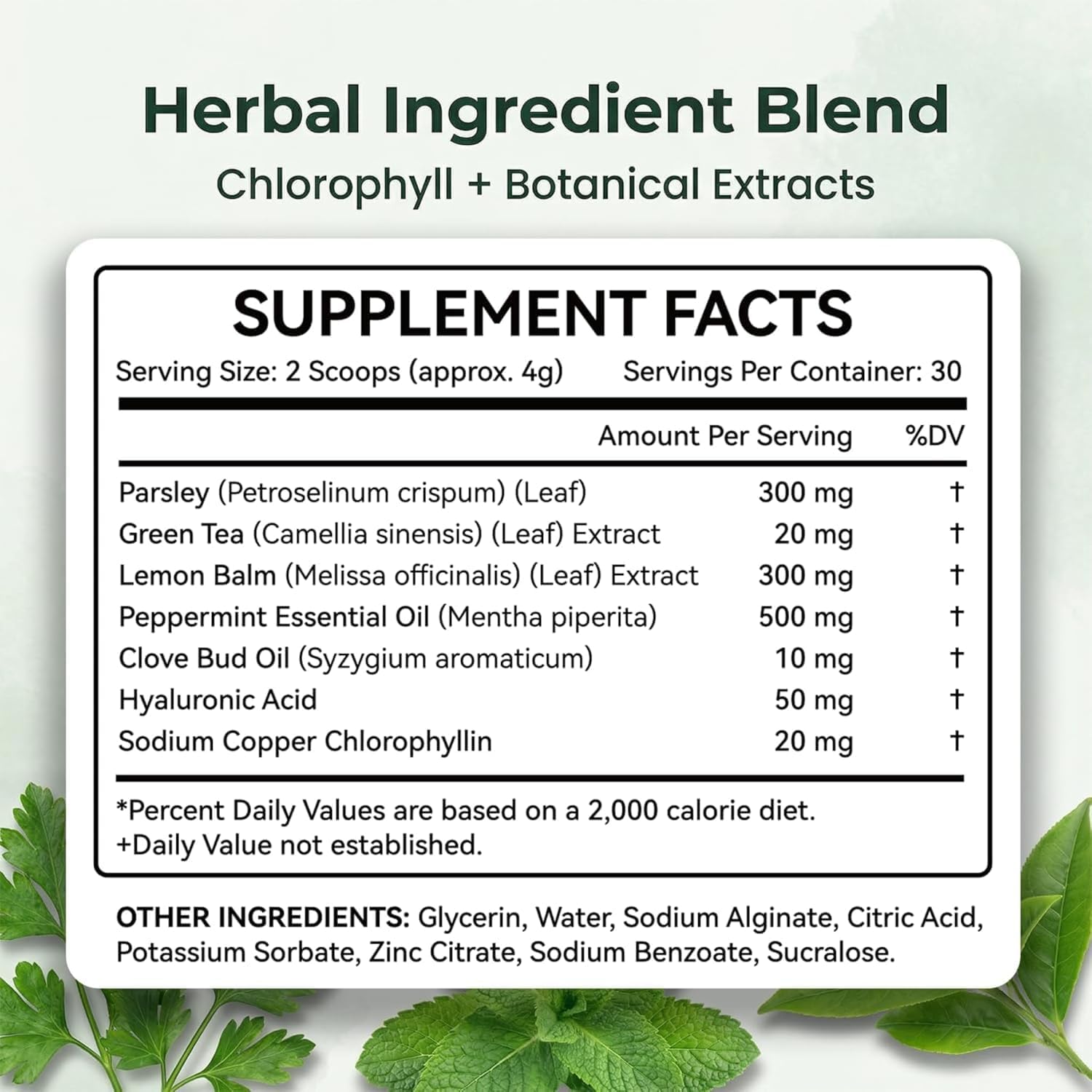 Anti-Bad Breath Herbal Gel Supplement - Body & Breath Odor Control from The Inside – Internal Deodorant, Natural Herbal Deodorant Gel with Parsley and Chlorophyll, Full Body Deodorizer (1) - Image 6