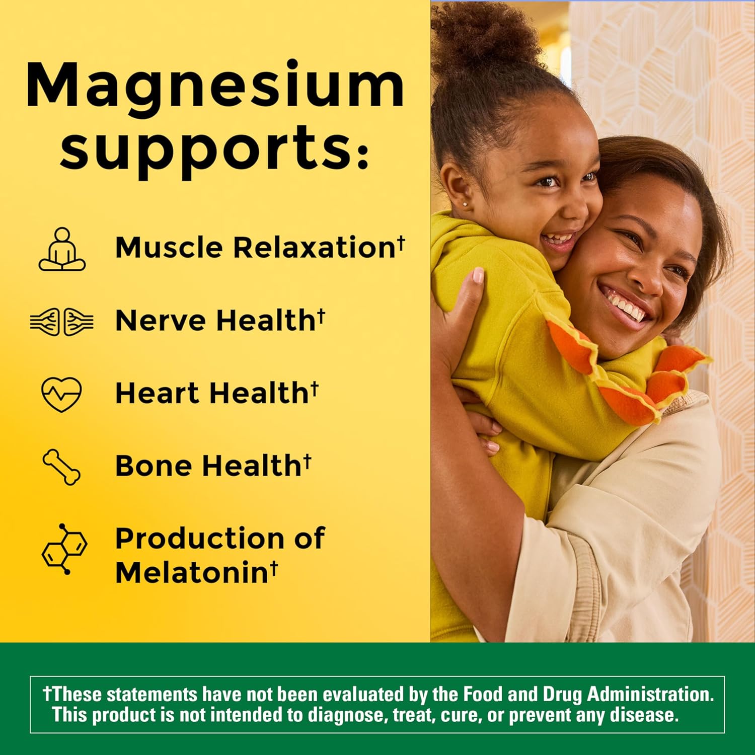 Nature Made High Absorption Magnesium Glycinate 300mg per 3 Capsules, Magnesium Supplement for Muscle, Heart, Nerve and Bone Support, 90 Magnesium Bisglycinate Capsules, 30 Day Supply - Image 2