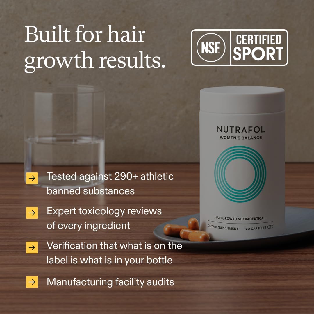 Nutrafol Women's Balance Hair Growth Supplements, for Ages 45+, Clinically Proven for Visibly Thicker Hair and Scalp Coverage, Dermatologist Recommended - 2 Month Supply, 2 Refill Pouches - Image 11