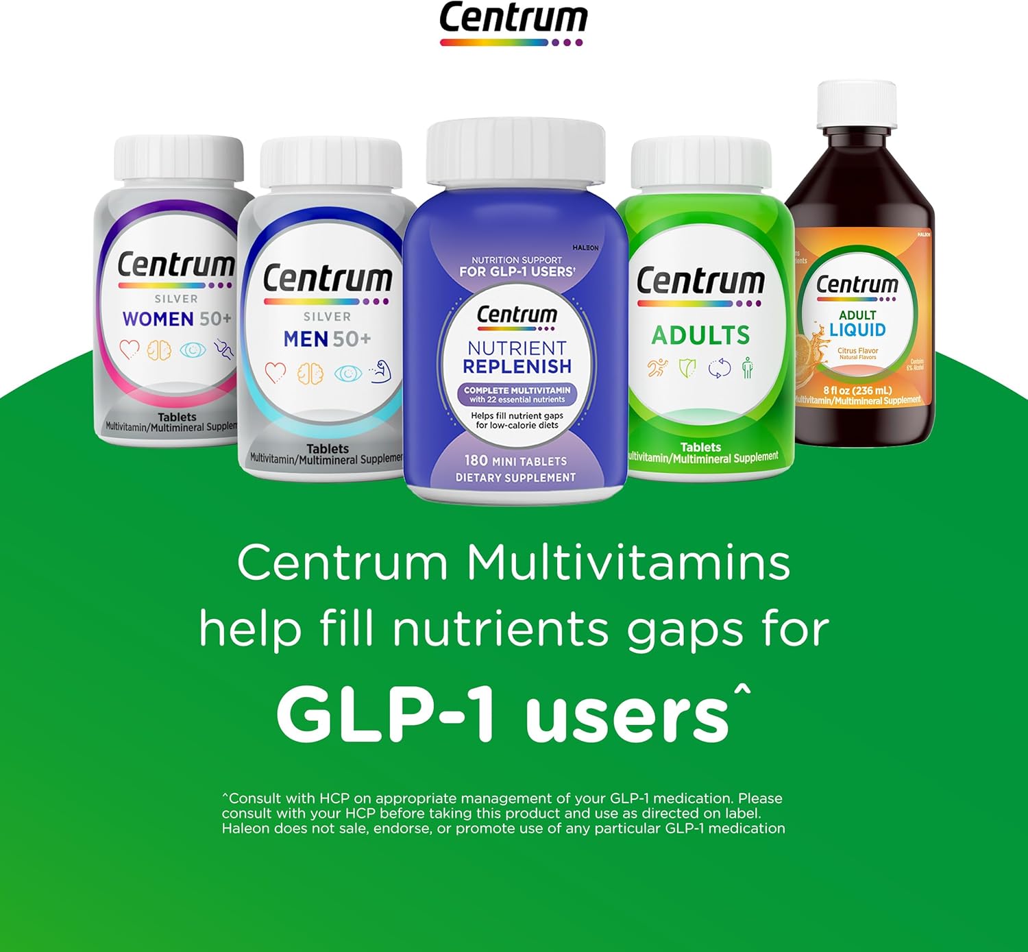 Centrum Silver Multivitamin for Men 50 Plus, Multimineral Supplement, Vitamin D3, B-Vitamins and Zinc, Gluten Free, Non-GMO Ingredients, Supports Memory and Cognition in Older Adults - 100 Ct - Image 9