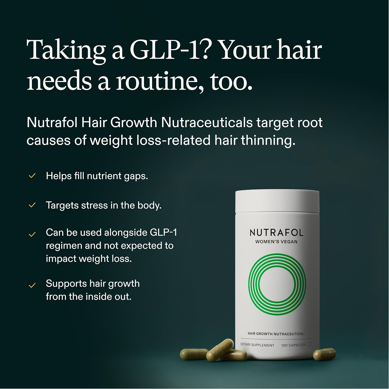 Nutrafol Women's Hair Growth Supplements, For Women 18-44 Years Old, Clinically Tested for Visibly Thicker, Stronger Hair, 100% Vegan Ingredients, Dermatologist Recommended - 2 Month Supply, 2 Pouches - Image 11