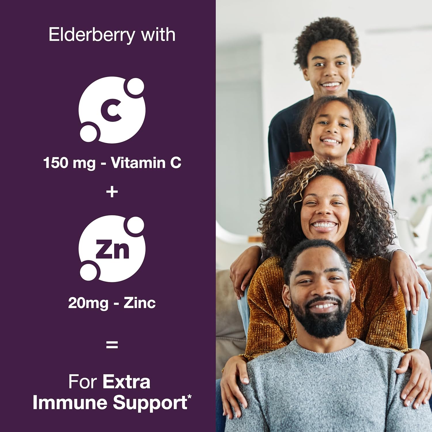 Elderberry Vitamin C and Zinc Capsules for Adults | 360 Count with Quercetin & Vitamin D3 | 6-in-1 Immune Support Supplement Pills | Sambucus Black Elderberry Natural Immunity Vitamins | Made in USA - Image 7