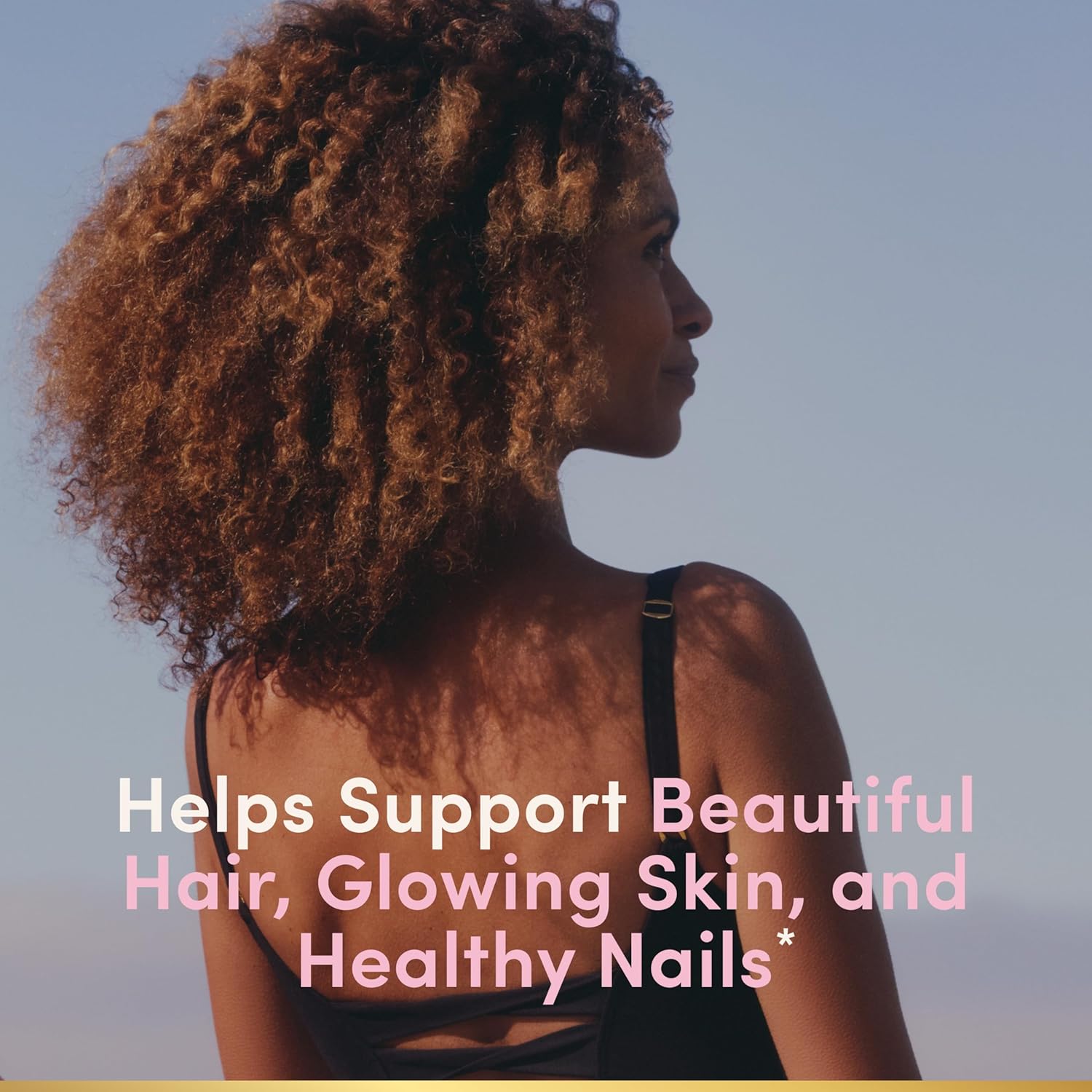 Nature's Bounty Optimal Solutions Hair, Skin and Nails Pectin Gummies, 2500 mcg Biotin Per Serving, No Stick Gummy, Vegetarian Formula, Strawberry Flavor, 200 count, 100 Total Servings - Image 2
