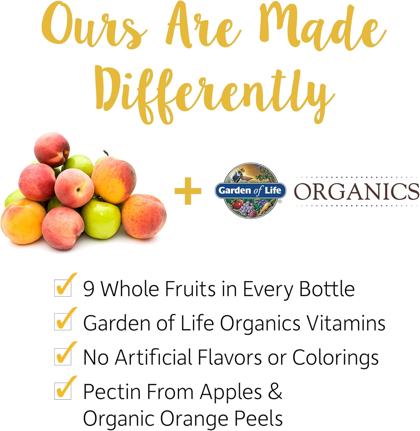 Garden of Life Organics Women 40+ Gummy Vitamins - Berry - Certified Organic, Non-GMO, Vegan, Kosher Complete Multi - Methyl B12, C & D3 - Gluten, Soy & Dairy Free, 120 Real Fruit Gummies - Image 3