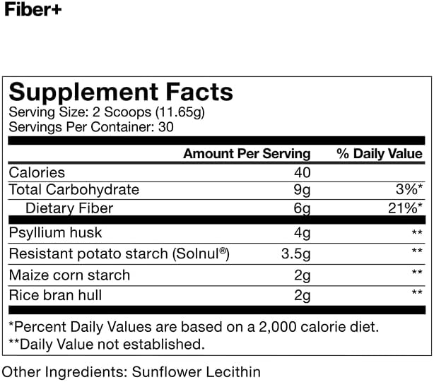Momentous Fiber+ - Daily Multi-Source Fiber Blend to Support Nutrient Absorption, Natural Energy Production, & Recovery - NSF Certified for Sport - Non-GMO & Gluten-Free - 30 Servings - Unflavored - Image 9