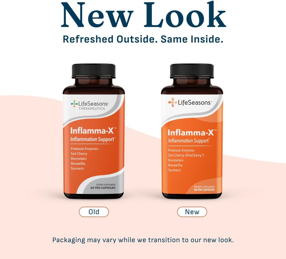 LifeSeasons Inflamma-X Joint & Tissue Support Supplement – Supports Muscle Comfort, Recovery & Flexibility – Herbal Formula with Turmeric, Bromlein, Boswellia & Protease Enzymes – 60 Capsules - Image 6