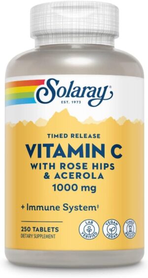 SOLARAY Vitamin C w/Rose HIPS &...