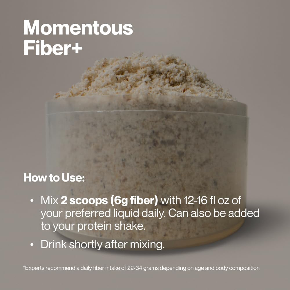 Momentous Fiber+ - Daily Multi-Source Fiber Blend to Support Nutrient Absorption, Natural Energy Production, & Recovery - NSF Certified for Sport - Non-GMO & Gluten-Free - 30 Servings - Pure Cinnamon - Image 9