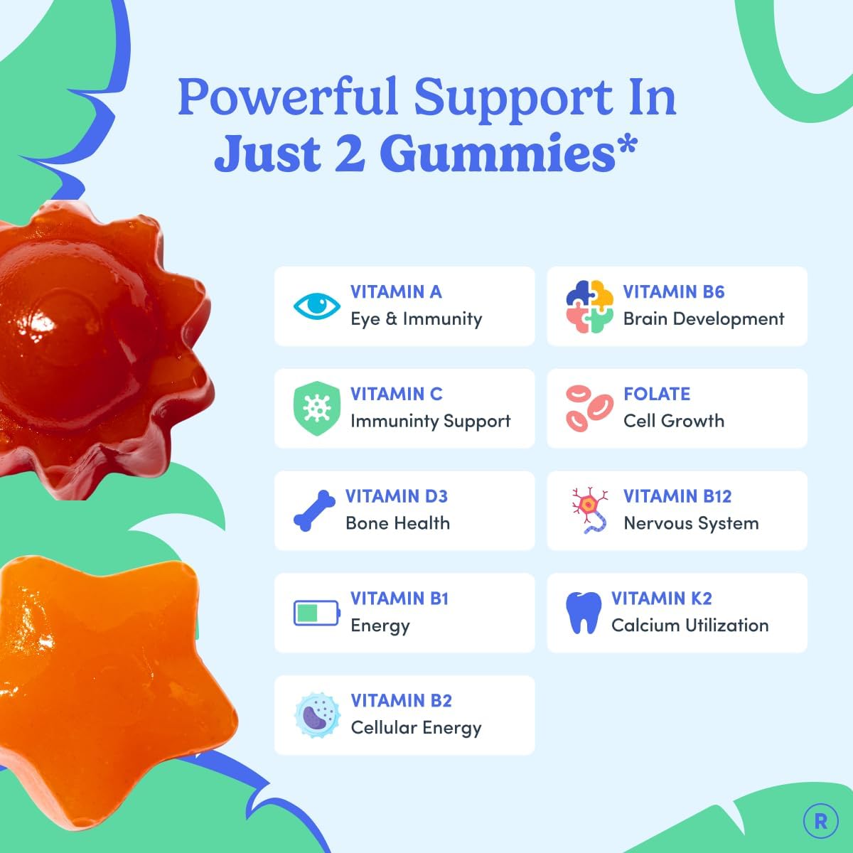 First Day Kids Multivitamin Gummies Age 4+, Strawberry & Orange - Kids Vitamins Multivitamin Gummy A C D3 K2 B1 B2 B6 B12 Folate, Immunity & Brain Function, Vegan - 30 Day Supply, Packaging May Vary - Image 5