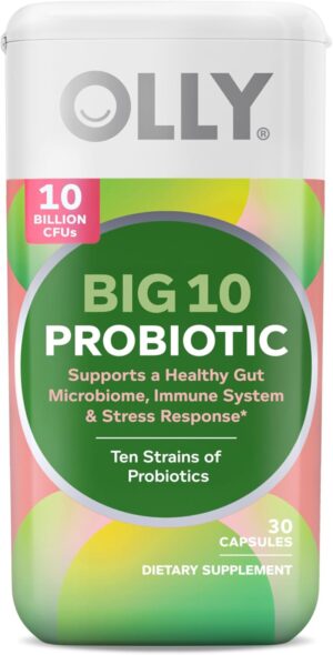 OLLY Big 10 Probiotic, Supports a H...