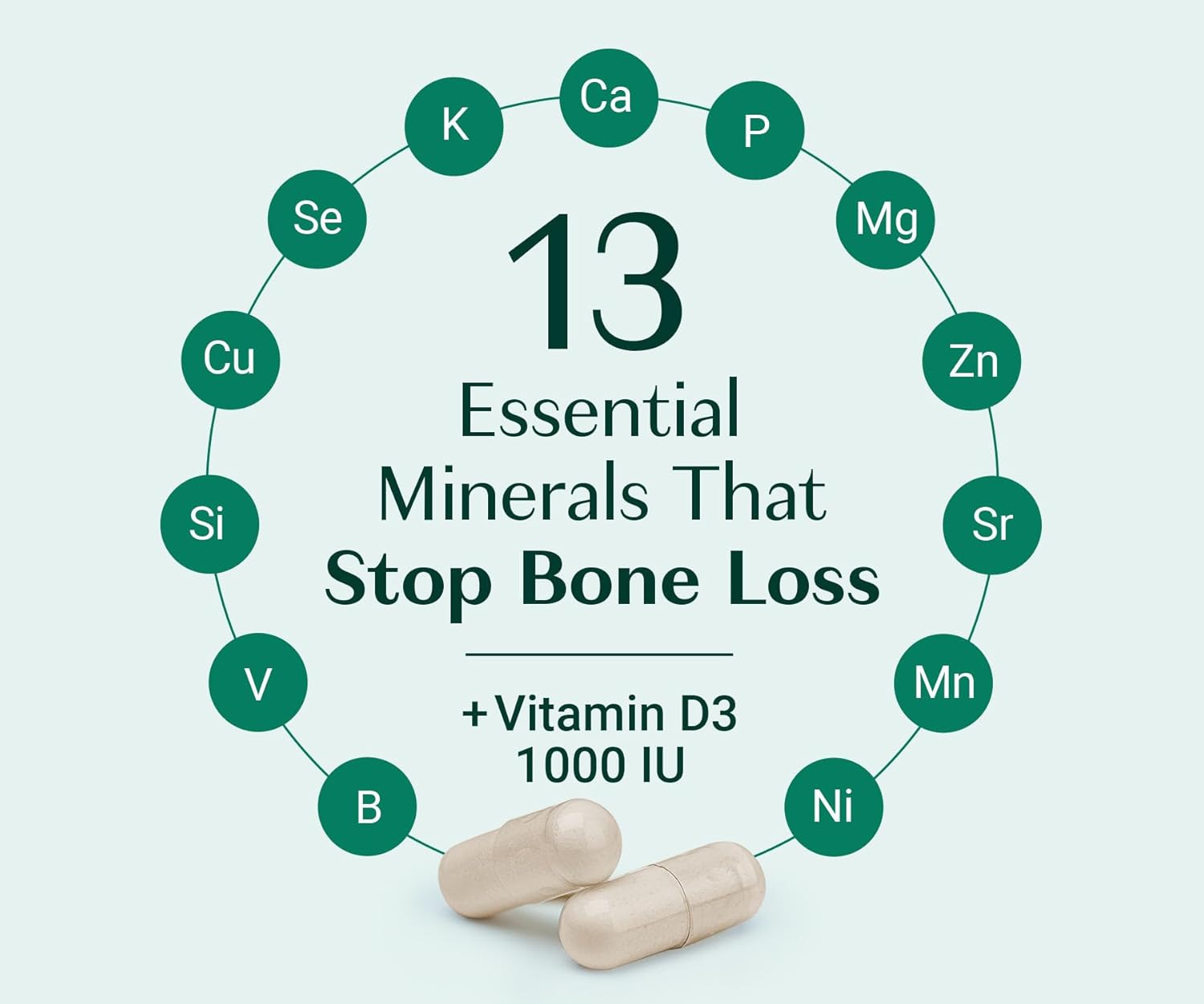 ALGAECAL - Plant Based Calcium Supplement for Women & Men - Organic Calcium 750mg with Vitamin D3 1000 IU, 13 Minerals for Bone Strength, Bone Health Support, 90 Veggie Caps (1 Pack) - Image 5