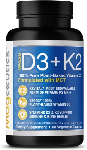 Vitamin D3 K2 with MCT, 5000 IU Veg...
