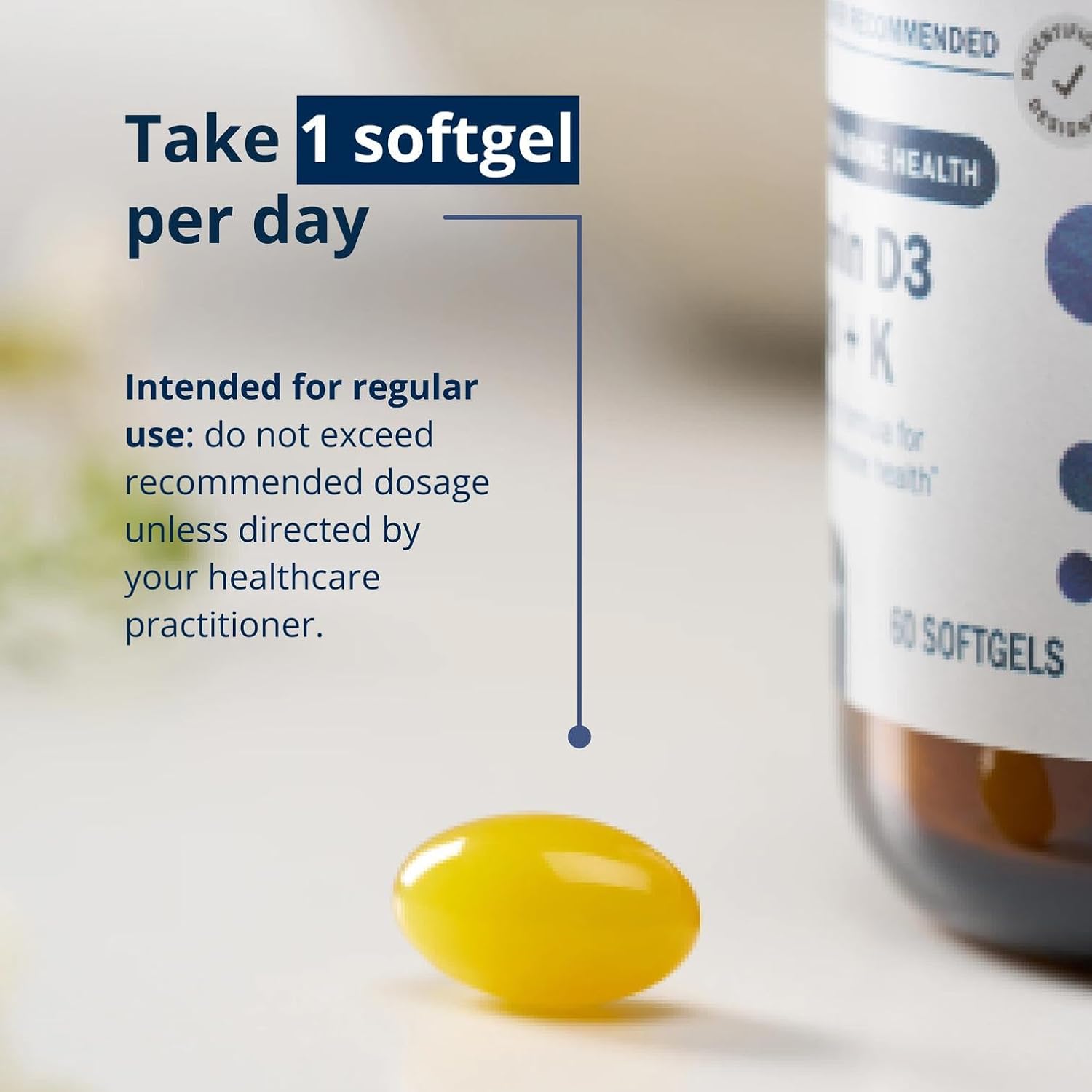 Metagenics Vitamin D3 and Vitamin K2 10,000 IU with MK-7- Vitamin D3 with K2 for Immune Support, Bone & Heart Health-Non-GMO, Gluten-Free-60 Softgels - Image 6