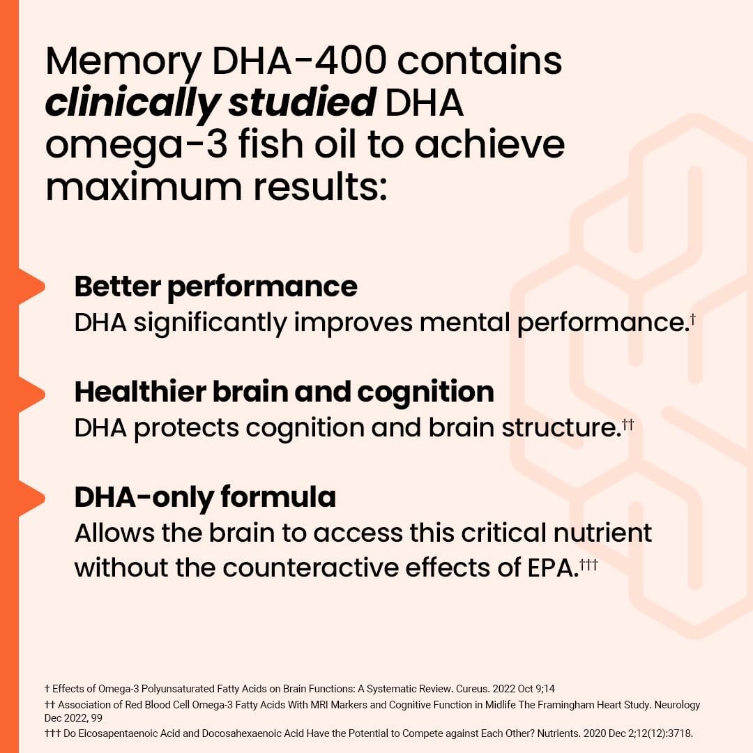 LifeSeasons NeuroQ Memory DHA-400 - Omega-3 Fish Oil Supplement - Mental Performance & Balance - Supports Neuro Brain Health - Protects Against Memory Loss & Improves Focus - 120 Softgels - Image 3