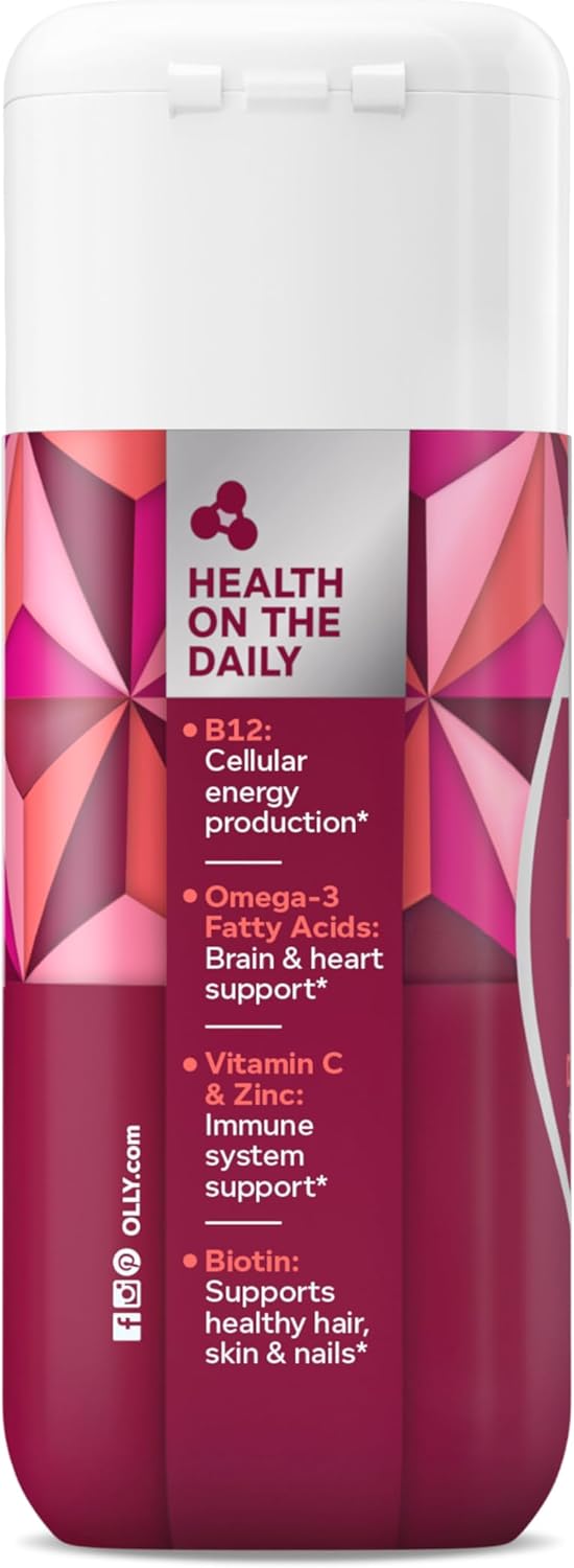 OLLY Ultra Strength Women's Multi Softgels, Overall Health and Immune Support, Omega-3s, Iron, Vitamins A, D, C, E, B12, Daily Multivitamin, 30 Day Supply - 60 Count - Image 6