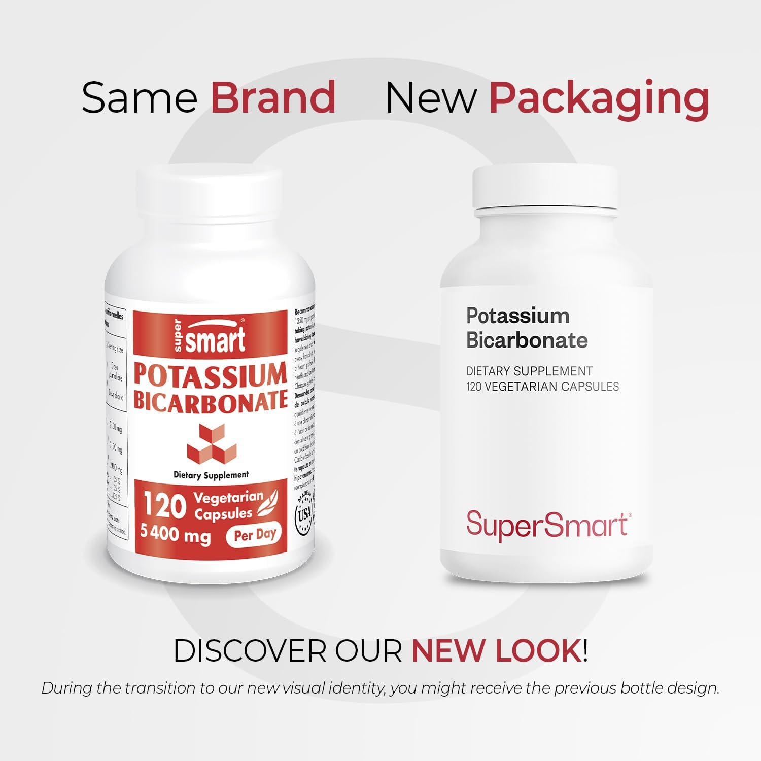 Supersmart - Potassium Bicarbonate 5400mg per Day (High Dose) - Electrolyte Mineral - Acid-Base Balance pH - Heart, Muscle & Nerve Health | Non-GMO & Gluten Free - 120 Vegetarian Capsules - Image 2