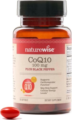 NatureWise CoQ10 100mg + Black Pepp...