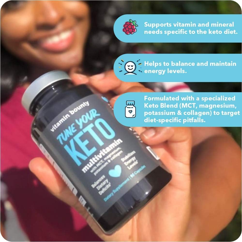 Vitamin Bounty Tune Your Keto Multivitamin with Magnesium & Potassium - Daily Supplements for Men & Women on Keto Diet - Energy & Cramp Relief - Ketosis Support - GLP-1 Support - 90 Capsules - Image 7