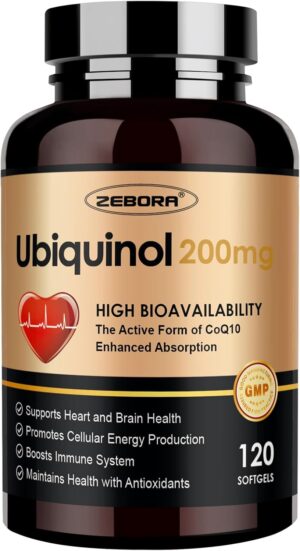 ZEBORA Ubiquinol CoQ10 200mg Softge...