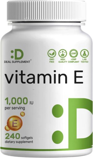 Vitamin E Supplements, 1,000 IU Per...