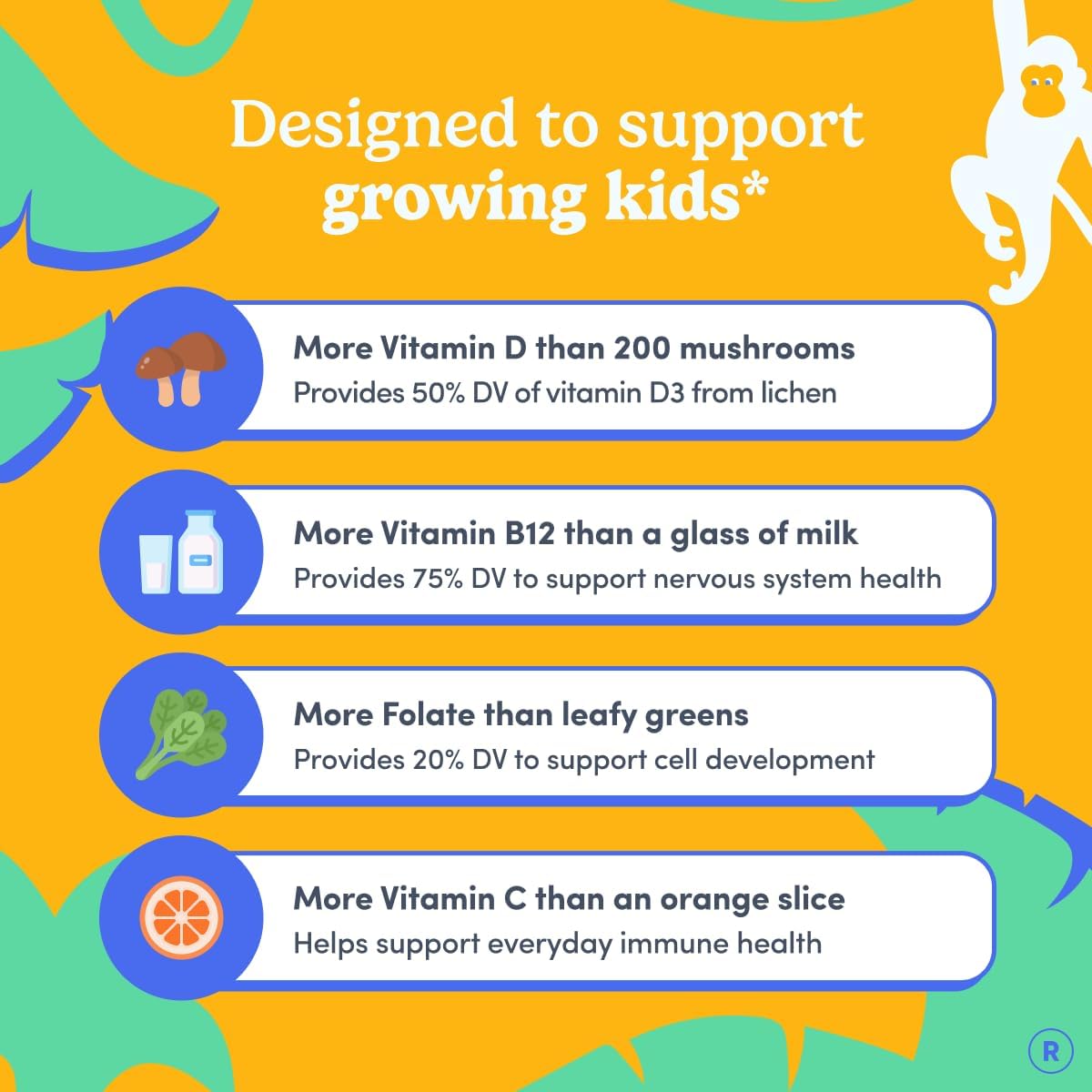 First Day Kids Multivitamin Gummies Age 4+, Strawberry & Orange - Kids Vitamins Multivitamin Gummy A C D3 K2 B1 B2 B6 B12 Folate, Immunity & Brain Function, Vegan - 30 Day Supply, Packaging May Vary - Image 4