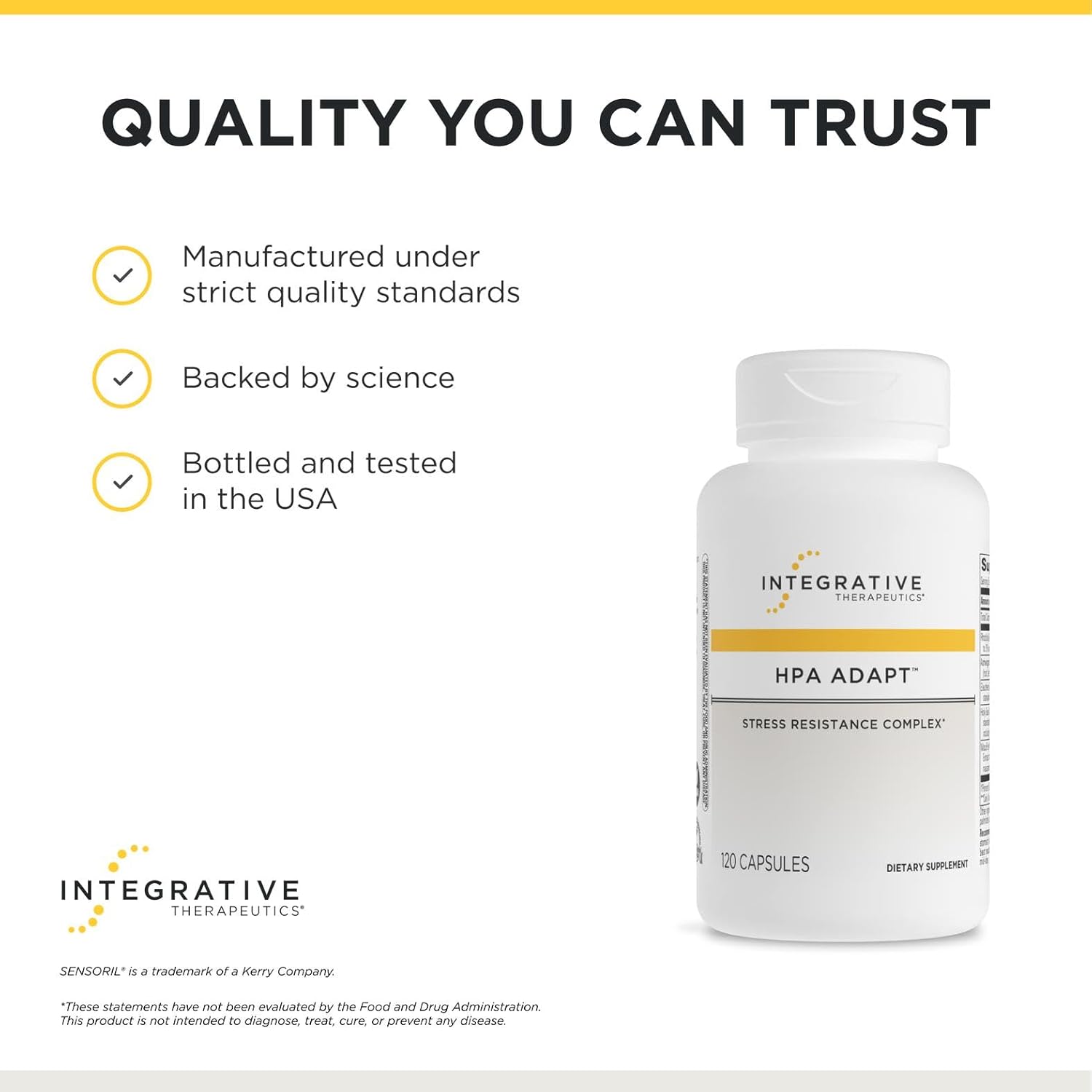 Integrative Therapeutics HPA Adapt - Adaptogenic Supplement for Stress Support* - Includes Ashwagandha, Rhodiola & Other Adaptogenic Herbs* - Vegan, Dairy-Free & Gluten-Free - 120 Capsules - Image 6