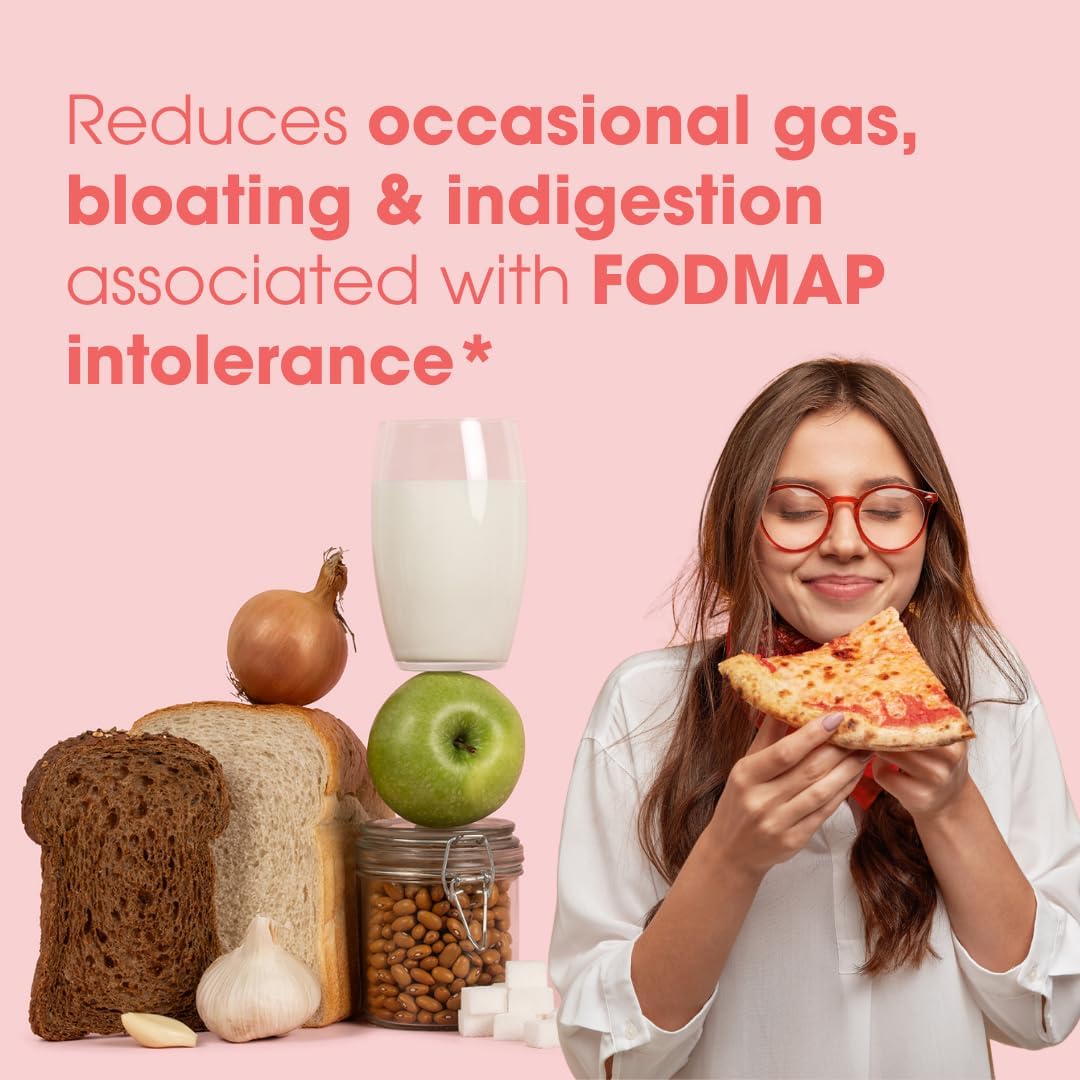 Intoleran Fodmix (Quatrase 10,000) Digestive Enzymes - 108 Capsules | Highly Dosed Supplement for FODMAP Intolerance | Helps Digest Lactose and Complex Carbohydrates | Pure & Vegan | Low FODMAP - Image 2