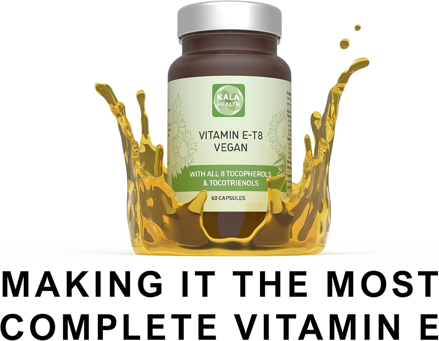 Unique Vegan Formula with All 8 Tocopherols and Tocotrienols Vitamin E – Contains no PAH’s, Heavy Metals, Contaminants or Preservatives - Certified Sustainable - Hair, Scars and Skin (60) - Image 8