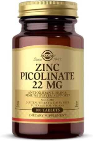 Solgar Zinc Picolinate 22 mg, 100 T...