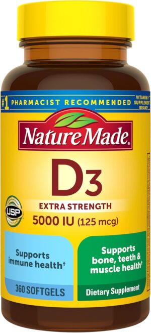 Nature Made Vitamin D3 5000 IU (125...