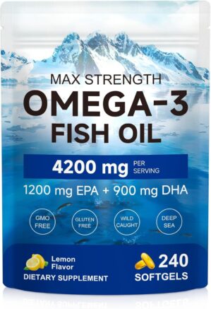 AIQIUSHA Omega 3 Fish Oil Supplemen...