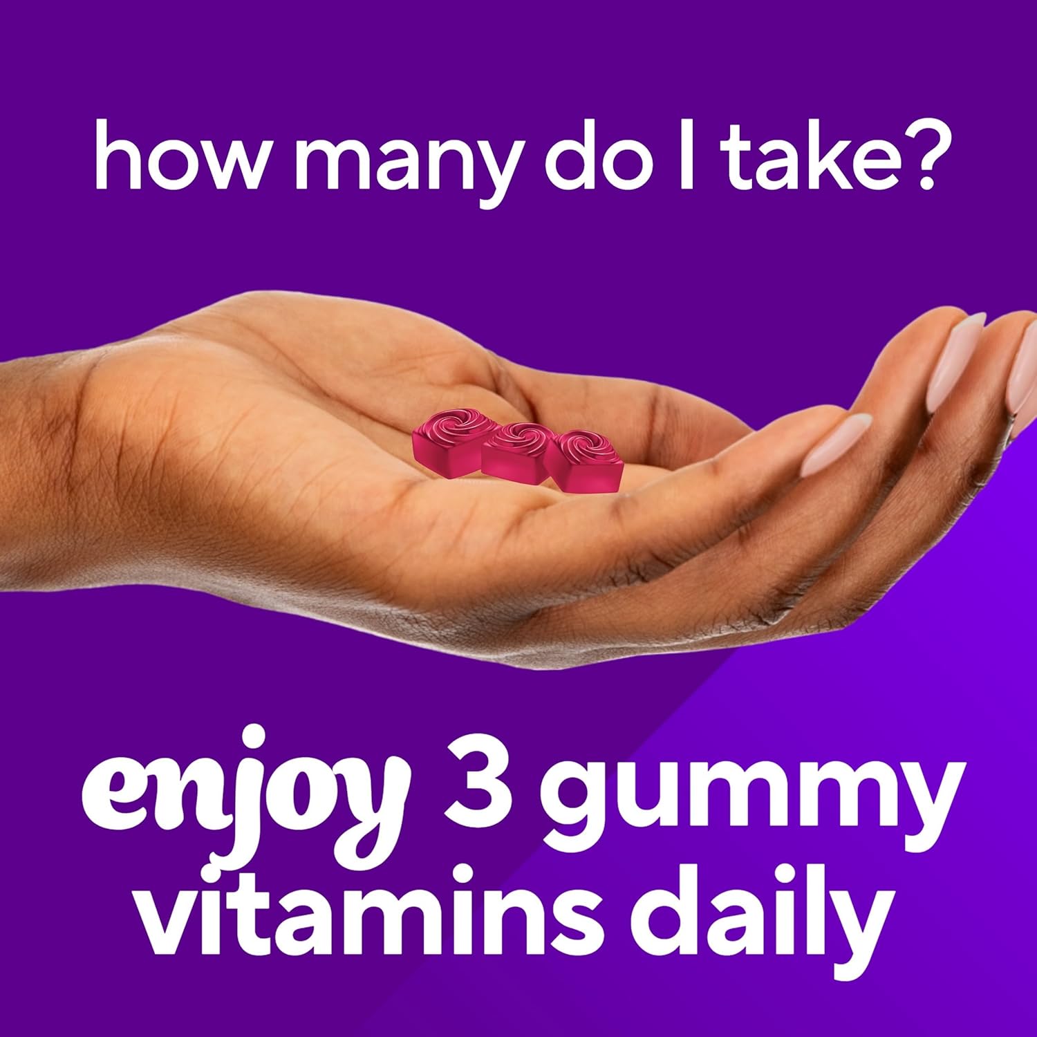 Vitafusion Gorgeous Hair, Skin Nails Multivitamin Gummy Vitamins, plus Biotin and Antioxidant vitamins CE, Raspberry Flavor, 100ct (33 day supply), from America’s Number One Gummy Vitamin Brand - Image 8