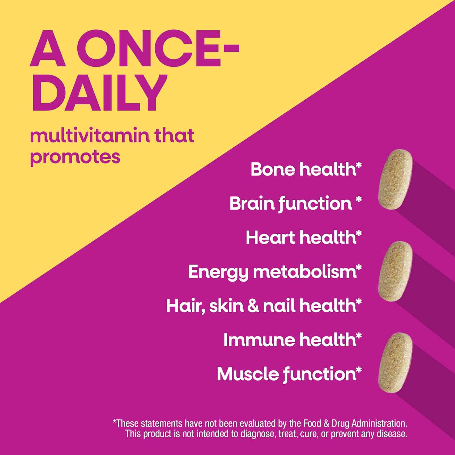 Nature's Way Alive! Ultra Potency Multivitamin for Women 50 Plus, Complete High Potency Formula with Vitamin D3, C, E, Methylated B12, Supports, Heart, Brain, and Bone Health*, 60 Tablets - Image 3