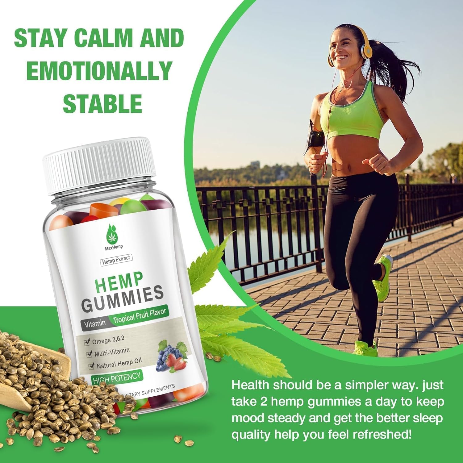 Hemp Gummies for Sleep, Pain, Anxiety, Peace & Relaxation - High Potency Natural Hеmp Oil Infused Gummies - Natural Fruity Bear Hemp Gummy for Adults Vegan - 80Counts - Image 5