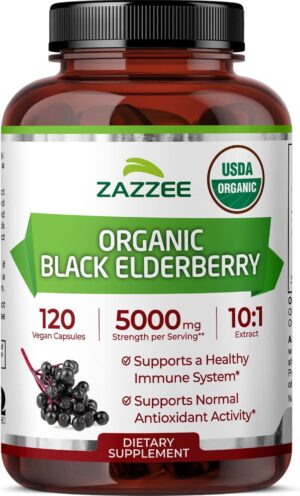 Zazzee USDA Organic Black Elderberr...