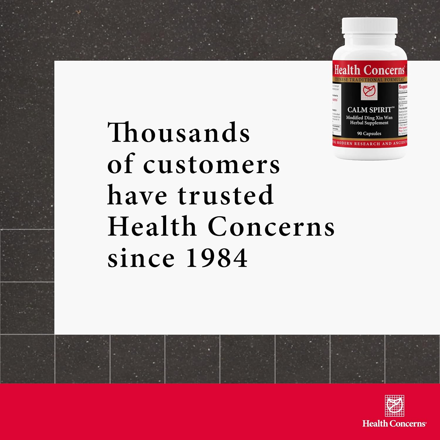 Health Concerns Calm Spirit - Stress Relief Supplement for Men & Women - Herbal Calming Support - Eases Tension & Nervousness - Magnesium, Hawthorn, Chinese Peony & Taurine - 90 Capsules - Image 6
