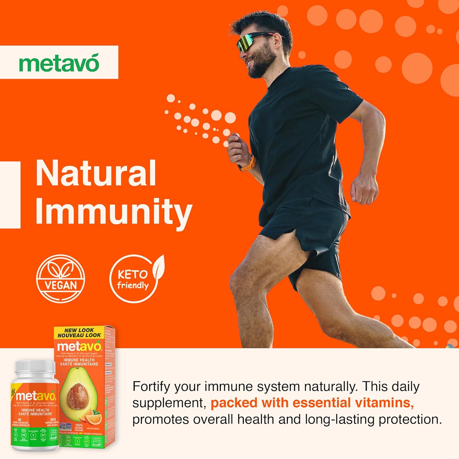 Metavo Immune Health - Natural Immune Support Supplement, Essential Zinc Supplements for Men & Women Enriched with Vitamin C, D & Copper, 60 Vegan Capsules, 30 Servings - Image 5