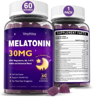 Melatonin 30mg Gummies for Adults &...