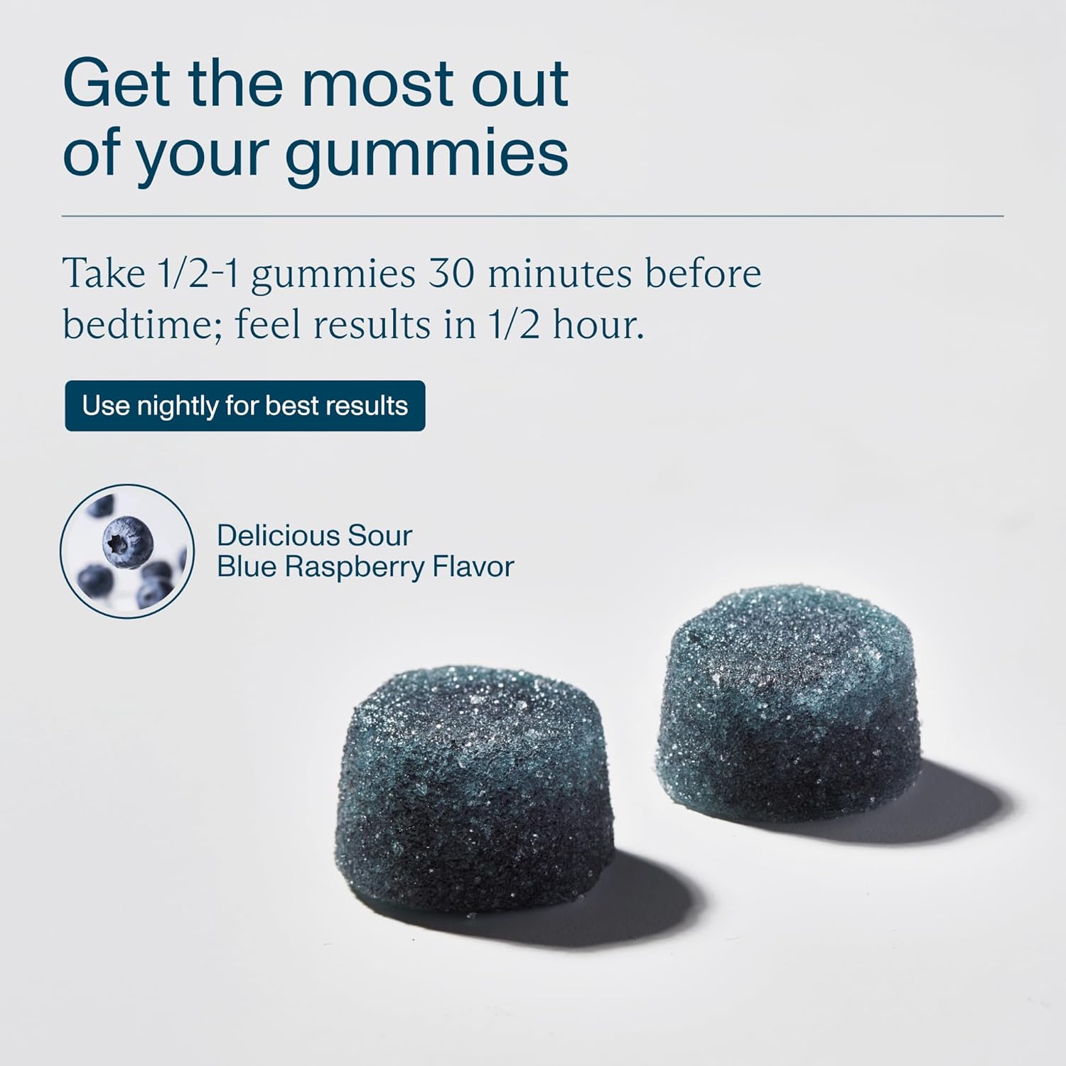 FOCL Sleep Gummies - Sleep Aid, Melatonin Gummies to Promote Calm Mind & Fall Asleep Faster - Gummy Supplement for Deep Sleeping - Sleeping Gummy for Adults - 30 ct, Sour Blue Raspberry - Image 4