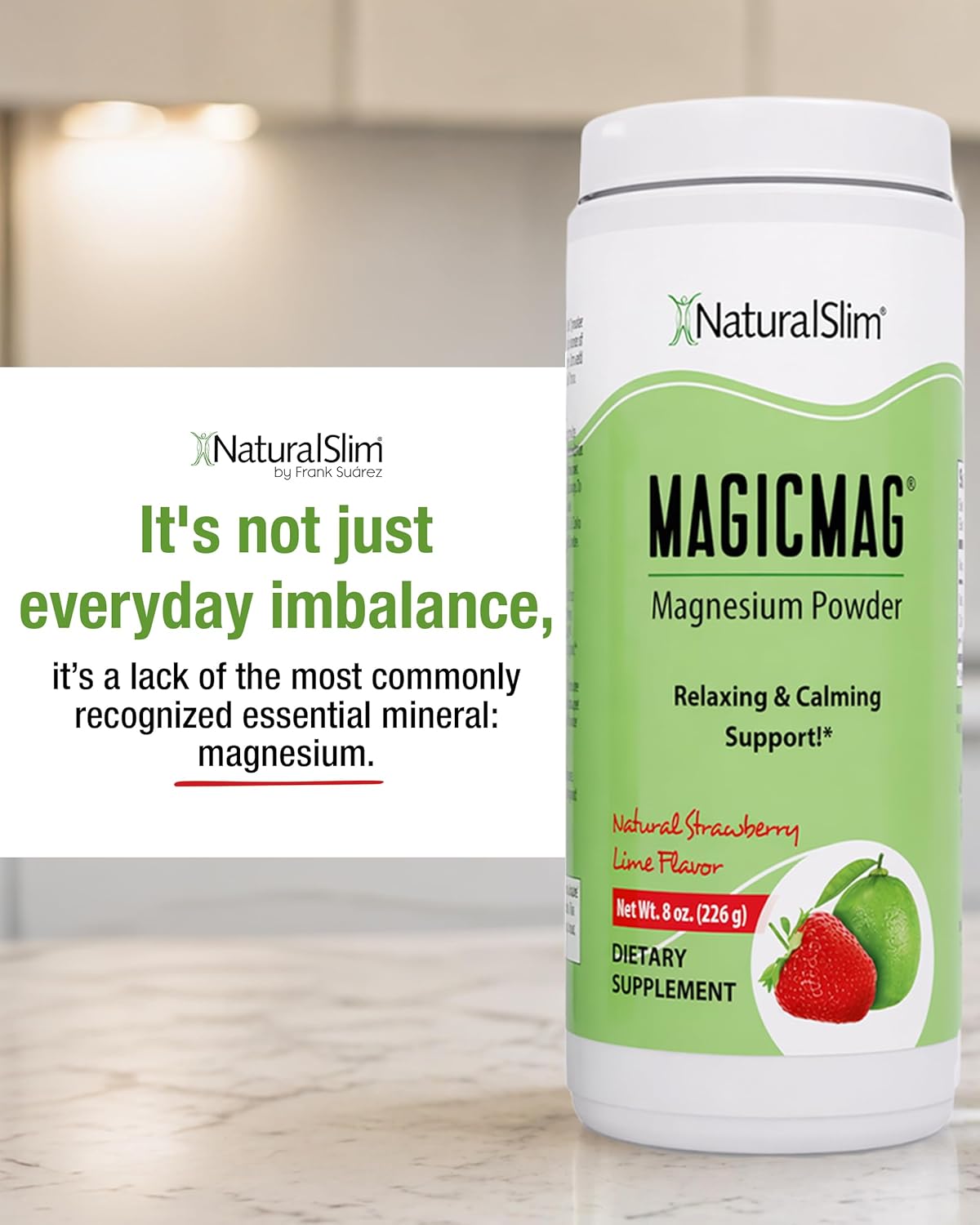 NaturalSlim MagicMag - Highly Absorbable Magnesium Citrate Powder for Relaxation, Energy, Better Sleep & Metabolic Support - Magnesium Supplement for Women & Men - Strawberry & Lime Flavored 8oz - Image 6