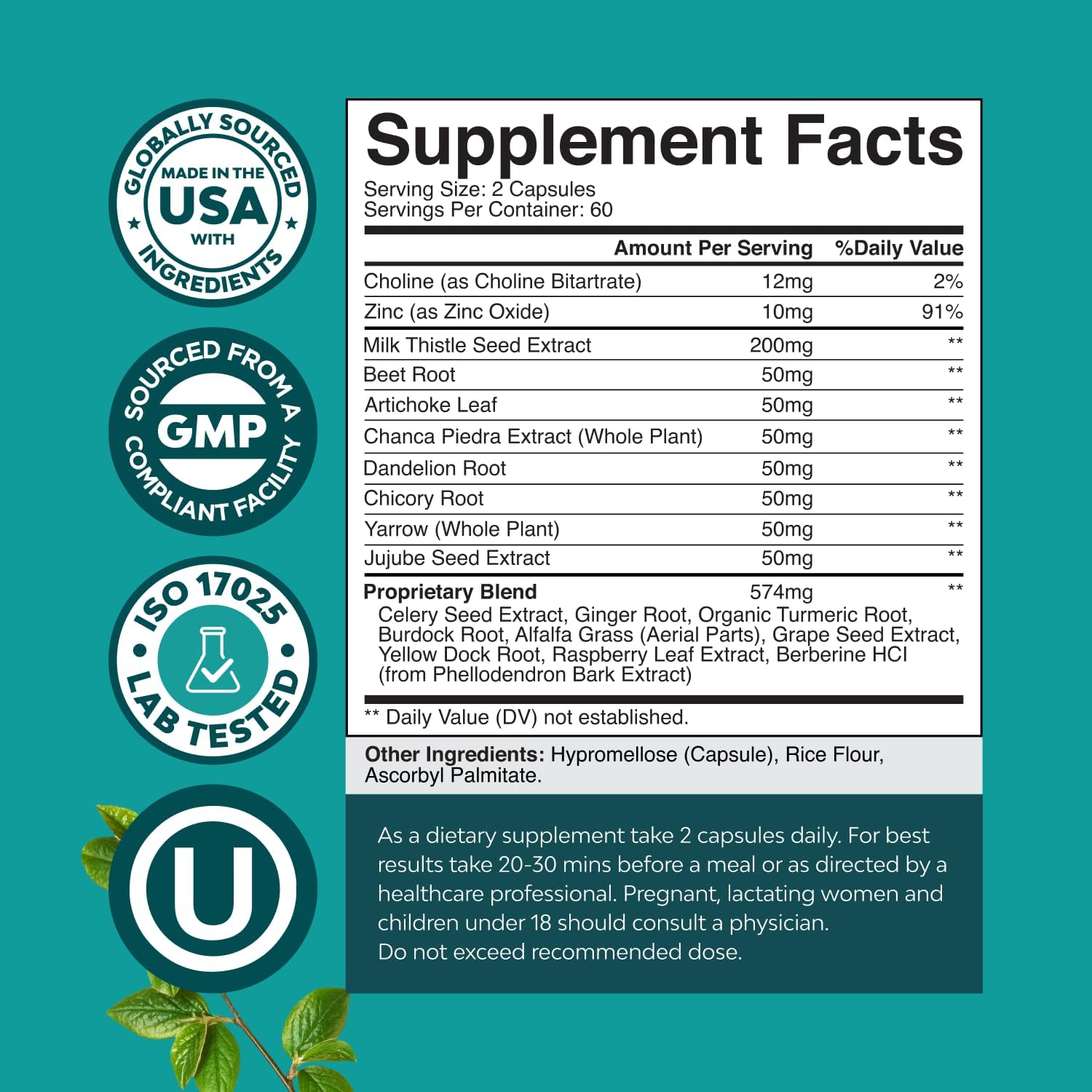 Bundle of Advanced Kidney Support Cranberry Extract with Uva Ursi Stinging Nettle & Astragalus and Liver Cleanse Detox & Repair - Milk Thistle with Dandelion Root Choline Beetroot & Artichoke Extract - Image 3