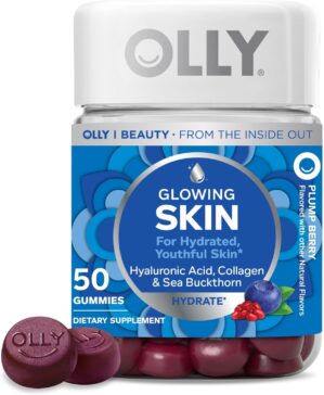 OLLY Glowing Skin Gummy, Hydrated &...