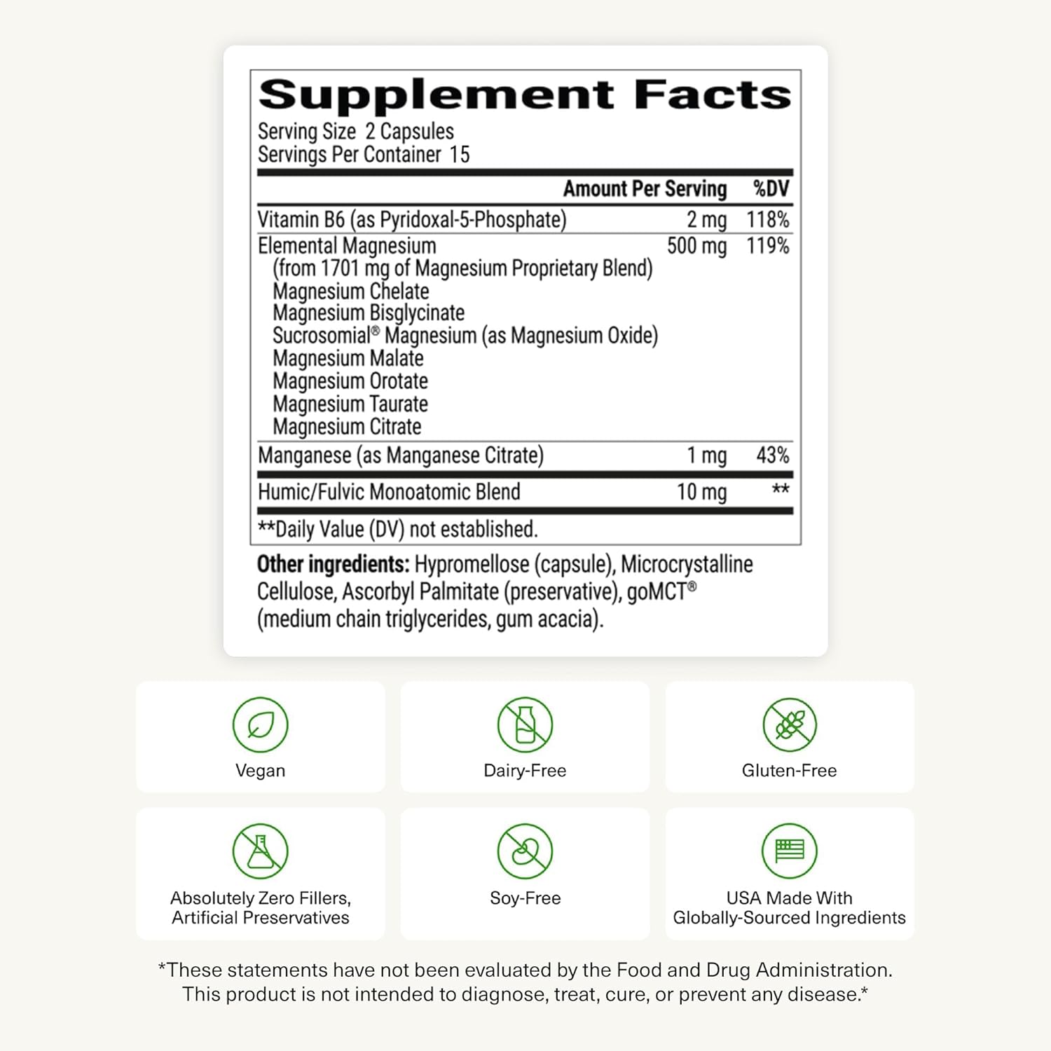 BIOptimizers Magnesium Breakthrough Supplement with 500mg - 7 Forms of Magnesium: Glycinate, Malate, Citrate, and More - Natural Support for Sleep and Cognitive Function -30 Capsules- Calming Vitamins - Image 9