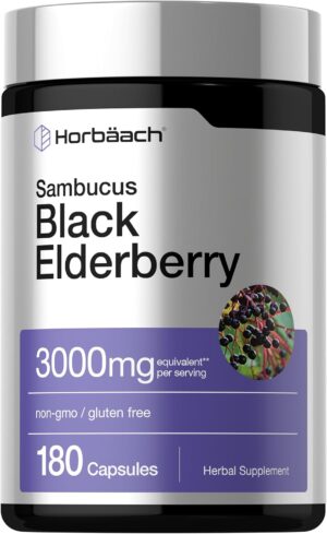 Horbäach Black Elderberry | 180 Ca...