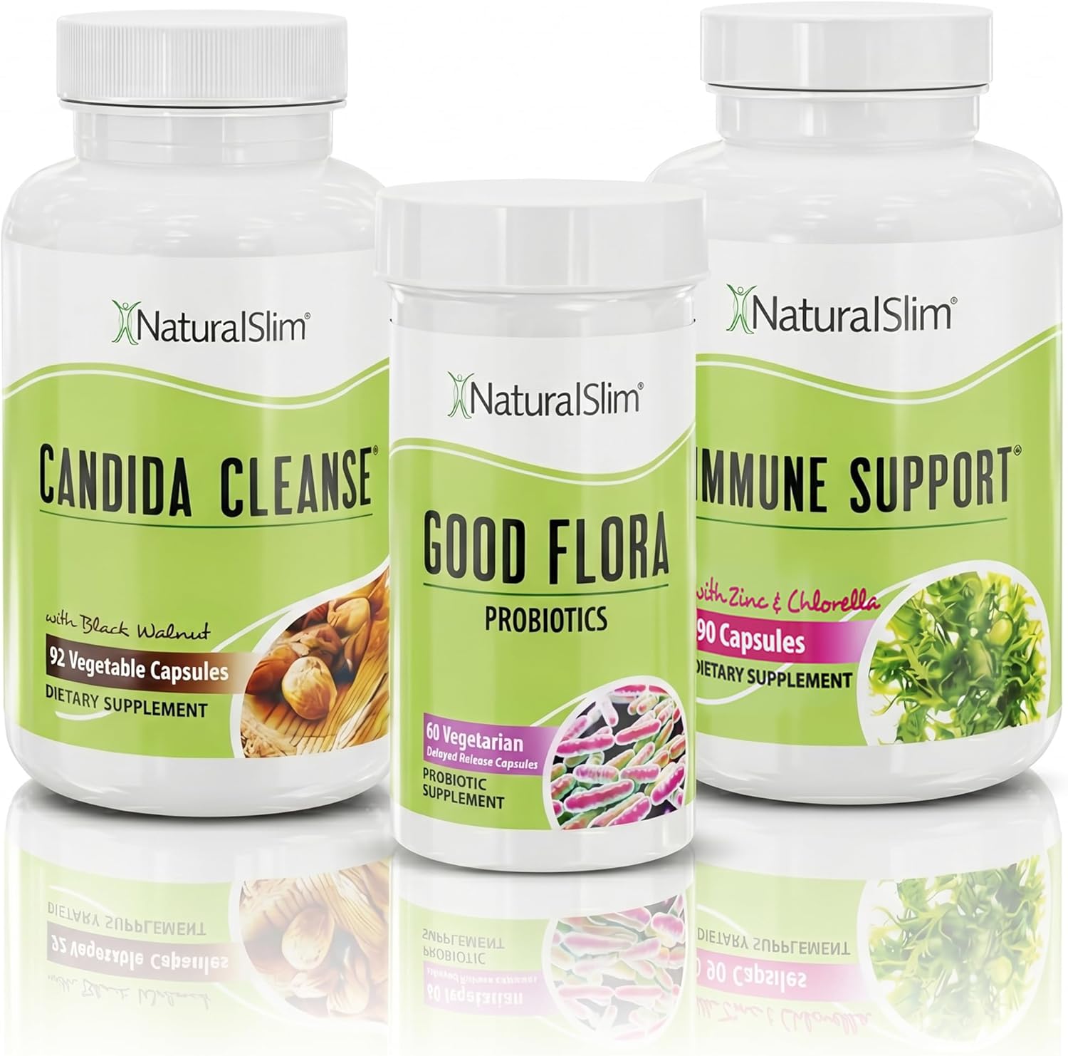 NaturalSlim Candispetic Kit -Advanced Candida Cleanse & Gut Health Support System - Promotes Metabolism, Energy, Healthy Body Composition & Flora Balance with Oregano Oil, Probiotics and Magnesium 1pk