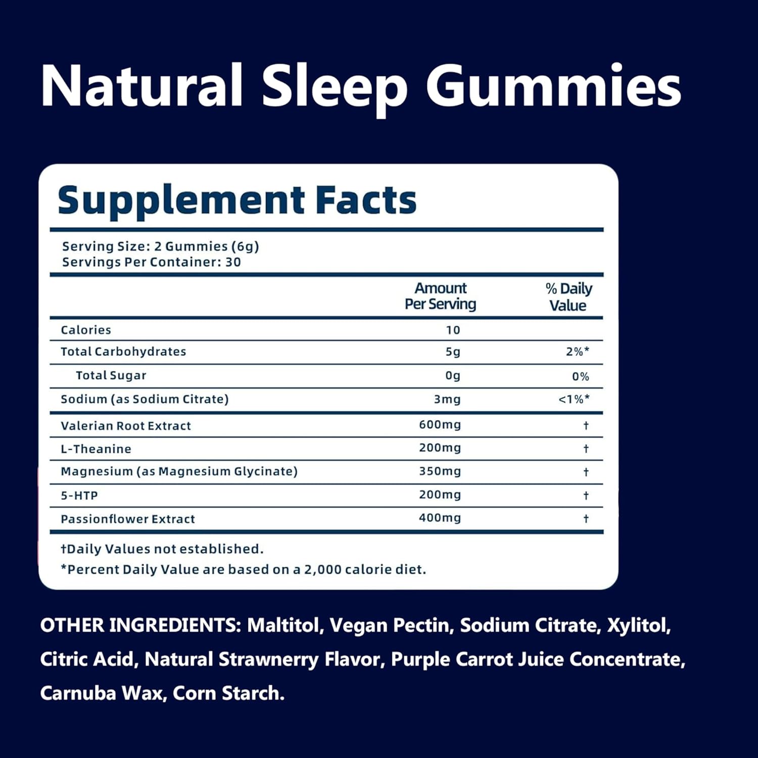 ZAYMAN Melatonin Free Sleep Gummies, Natural Sleep Aid Gummies with L-Theanine, Magnesium Glycinate, Valerian Root, Passionflower - Sugar Free, Strawberry Flavor, Vegan, 60 Count - Image 4