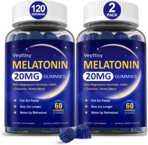Melatonin 20mg Gummies for Adults &...