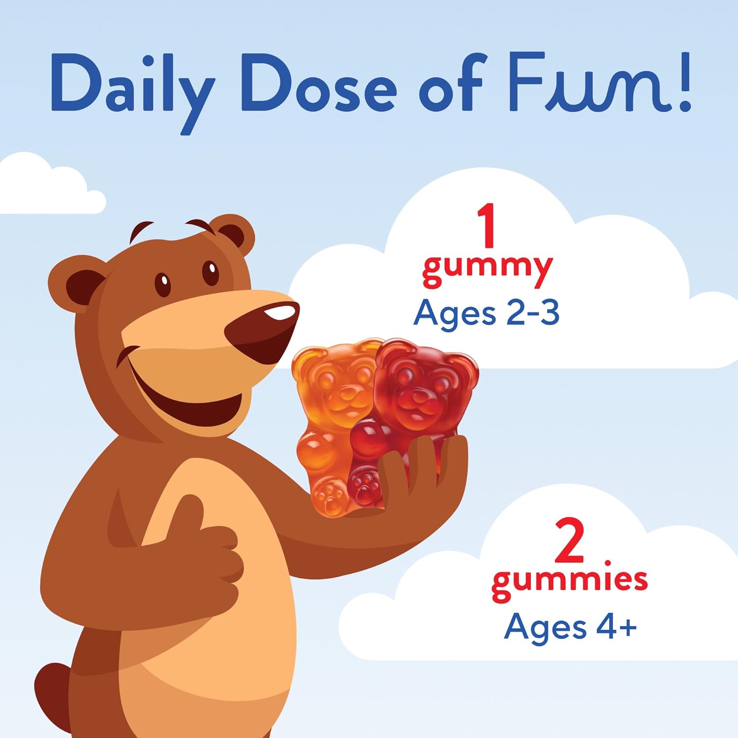 L'il Critters Gummy Vites Daily Kids Multivitamins Assorted Fruit Flavors for Ages 2+ Toddlers & Kids, Gummy Vitamin with Vitamin C and D, 95-190 Day Supply, 190 Gummies - Image 5