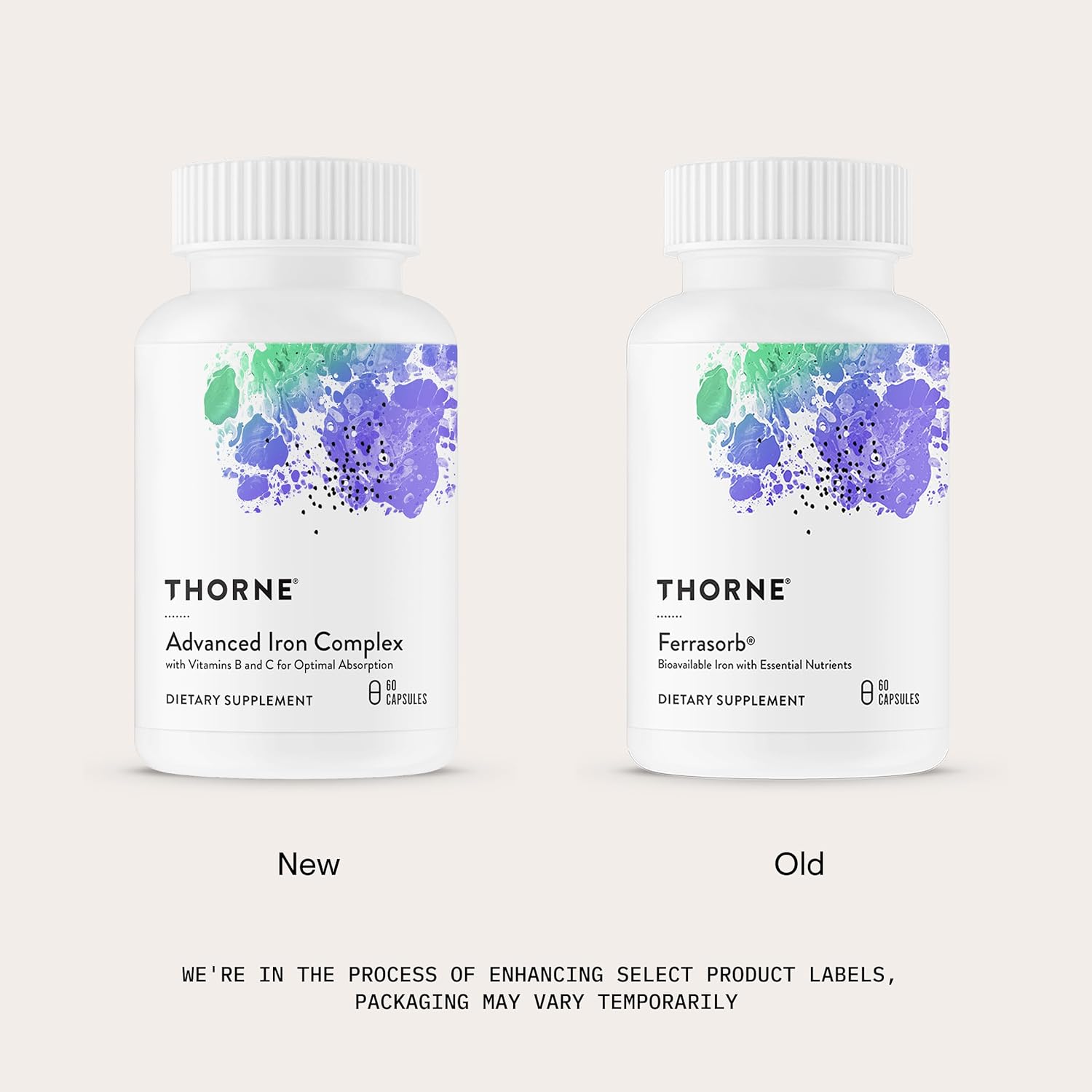 THORNE - Advanced Iron Complex - Complete Blood Support Formula* - Elemental Iron, Folate, B and C Vitamins for Optimal Absorption - Chelated Iron Supplement - Gluten, Dairy & Soy-Free - 60 Capsules - Image 3