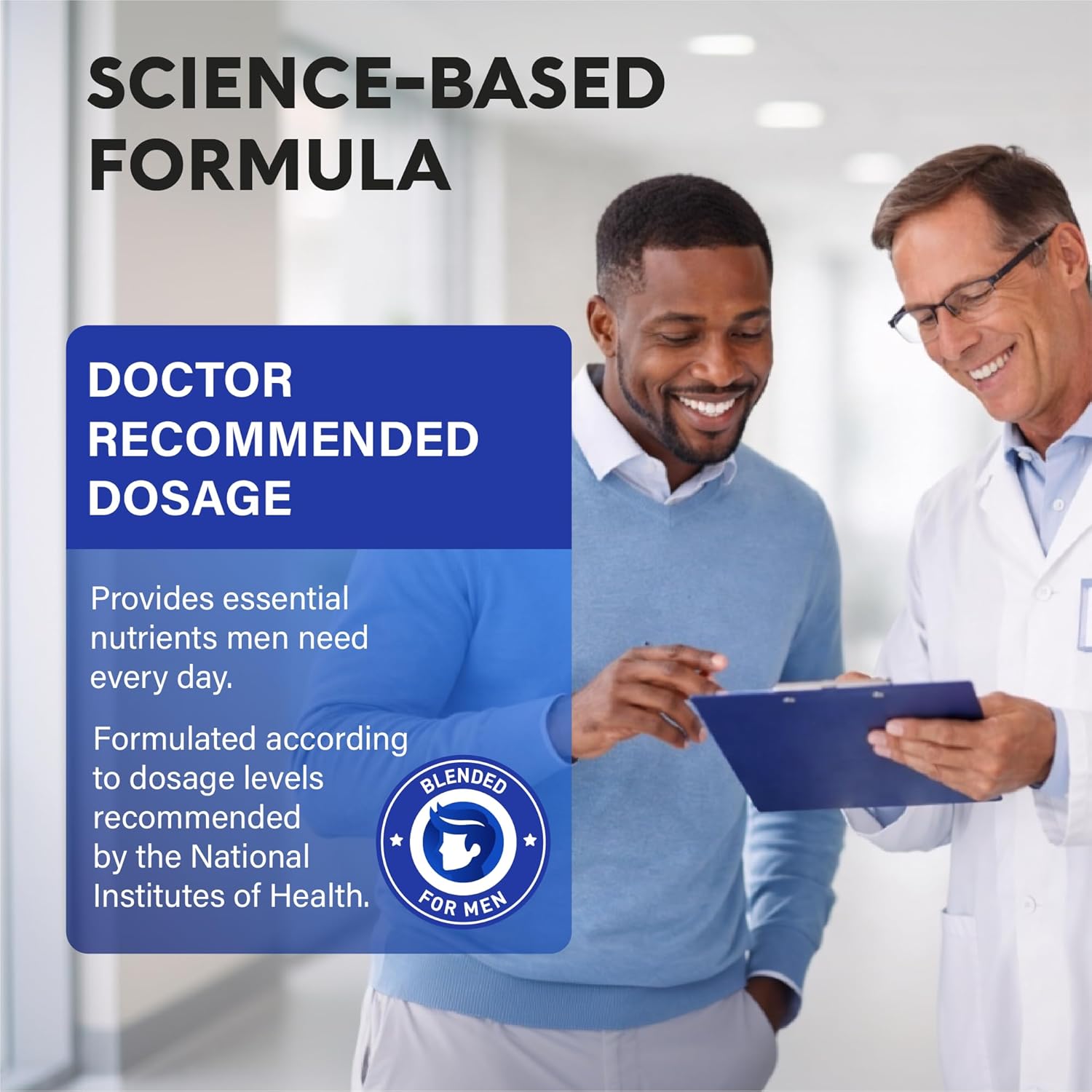Multivitamin for Men - B-Complex | Whole Foods & Enzymes - Energy, Focus & Brain | Men's Health Complex - 46in1 Mens Multivitamin - Bioavailable & Gentle on Stomach - Lab Tested - 90 Capsules, 1/Day - Image 6